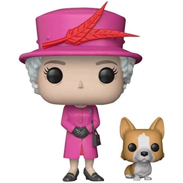 Kongefamilien - Dronning Elizabeth II samlerfigur, rosa