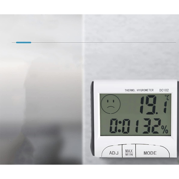 Temperatur- og Luftfugtighedsmåler Multifunktionel Luftfugtighedsmåler Min/Max Optagelse