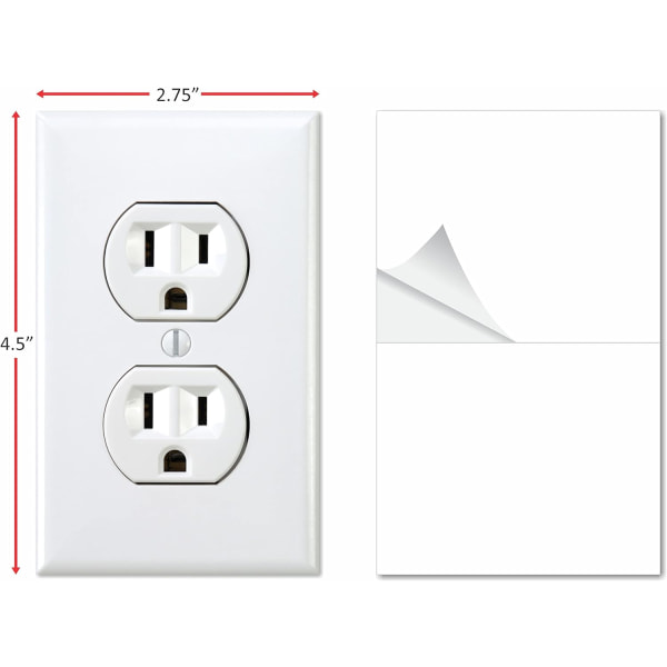 Falsk Strømuttak Klistremerke, Hylende Morsom Spøk Strømuttak Dekaler, Vegguttak Dekal Spøk er Perfekt for Kontoret