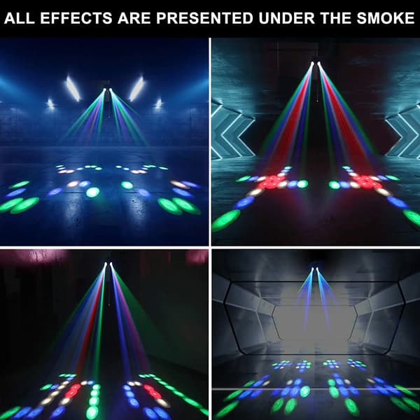 Led dobbelt hode disco spotlight farge DJ party lys projektor 12