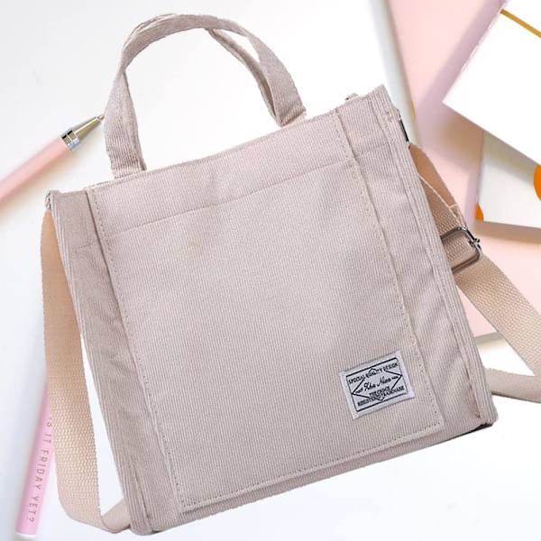 Tote Bag for Kvinner - Lærskulderveske, Liten Håndveske for Damer, Mote
