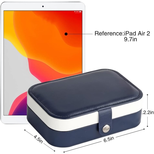 Ørepynt Oppbevaringsboks PU Halskjede Ørepynt Ring Smykke Oppbevaringsboks
