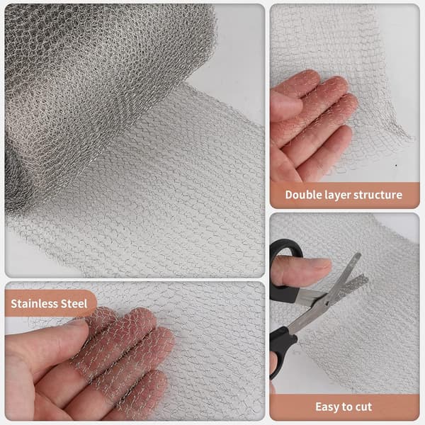 Rustfrit Stål Net, 12,5cm*12m, Fleksibelt Kobbernet, Anti Rotte