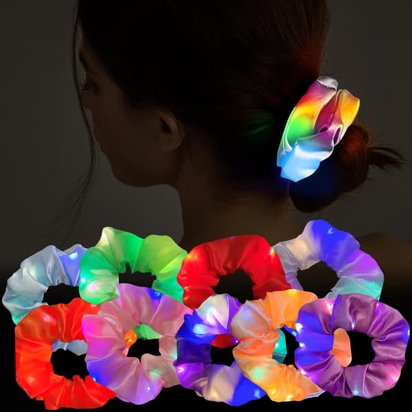 8-pack LED-ljus hårband, mjukt och
