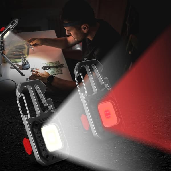 Mini Ladattava LED-työvalo 800 lumenia Mini taskulamppu, Keyc