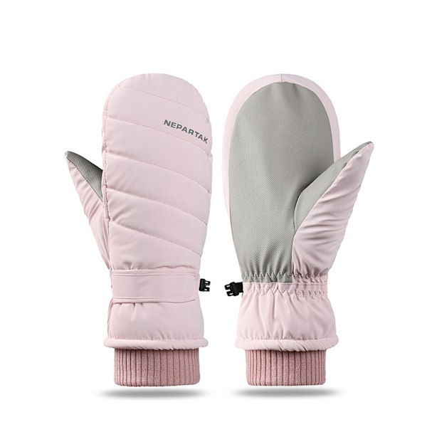 Vinterhansker for kvinner med quiltet fôr, rosa