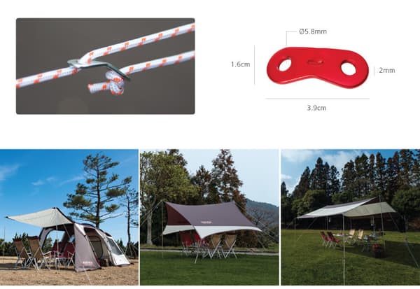 Taujusterer, Camping Taujusterer, 10 stk 2-hulls Taujusterer