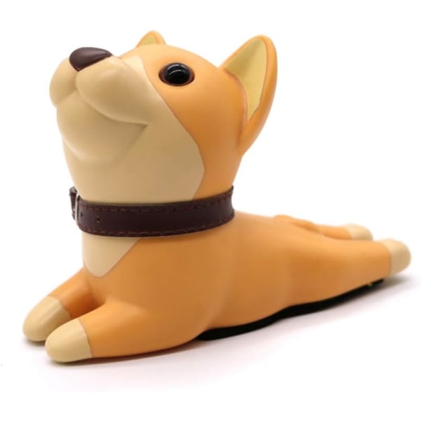 (Brun) Premium Söt Färgglad Cartoon Hund Stil Flexibel Gummi Dörrstopp