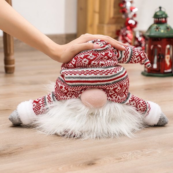 1 st röd juldekoration skogsgubbe kon s