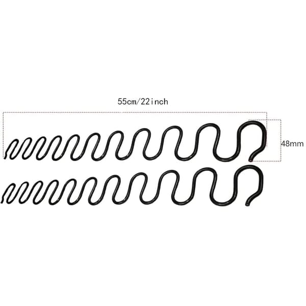 2 Pak 22 Tommer Sofa Udskiftningsspring med S-Formet Klips, 4 DXGHC