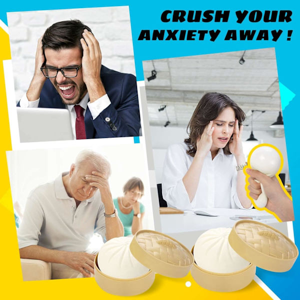 Dumpling Stressboll Fidget Leksak, Dumpling Squishy Stressboll