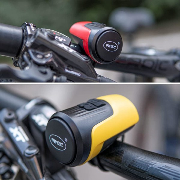 （Röd）Elektrisk cykelklocka, 125dB Stöldskyddslarm Hög Elektronisk