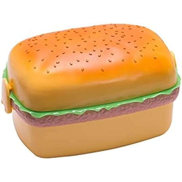 1 Styck Söt Rektangulär Hamburgare Lunchlåda för Studenter Mikrovågsugn Lunch B