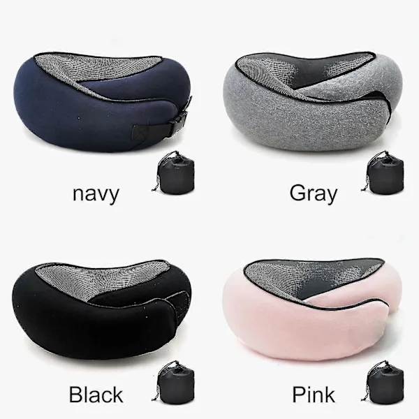 Rese Nackkudde U-formad Memory Foam Nackkuddar Massage Nackkudde Sovkudde för Flygplan Cervikal Hälsa Ca