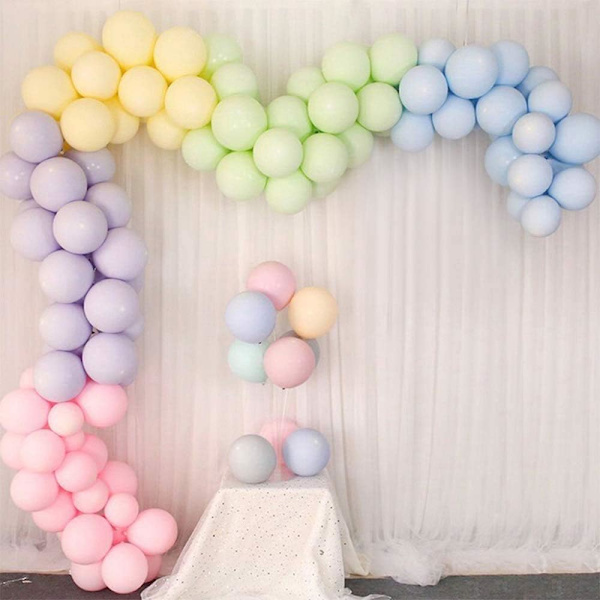 200 stk. Pastel Lilla Balloner 5 tommer Mini Macaron Latex Balloner