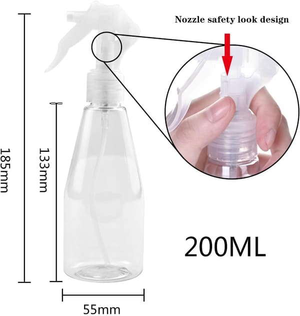 3 stk 200 ml plante-sprayflasker, tomme plastflasker, spr