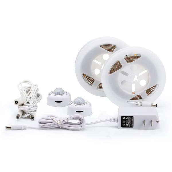 (2 stk) Bevegelsessensor LED-lysstripe, Bevegelsessensor Lysstripe