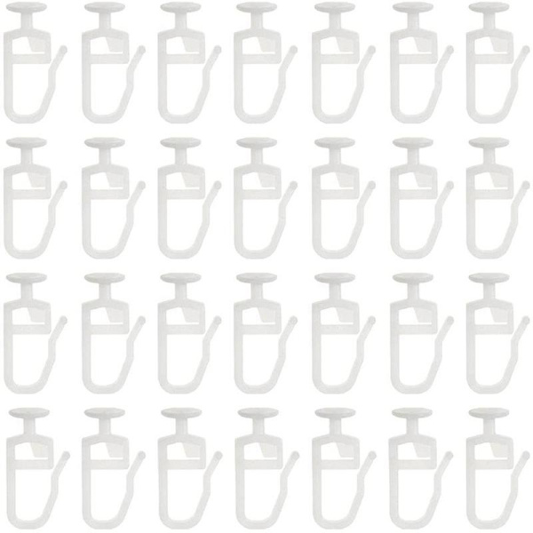 Rullgardinklämmor Vita Plastgardinkrokar För Track T DXGHC