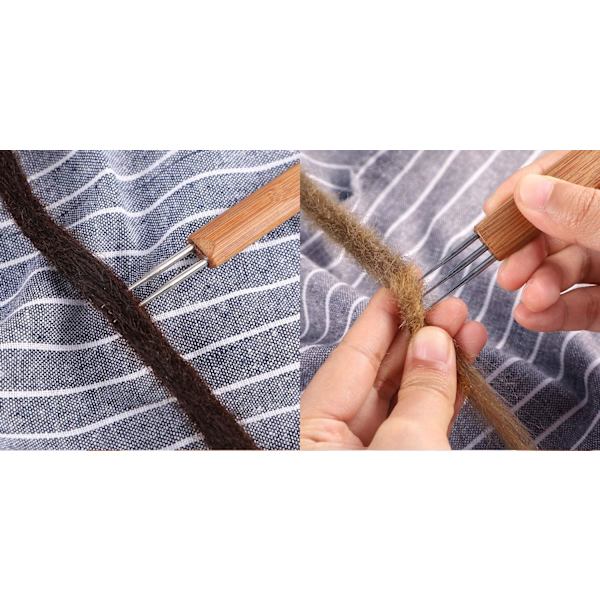 Dreadlock Heklenål Dreadlock Hook 3 Stykker Heklenåler, Tre Dreadlock Hook, Hår Dreadlocks Hekling, Hekling Veving