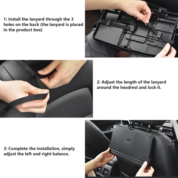 Universal Foldbar Bilbord med Kopholder til Bilsædet, Ca