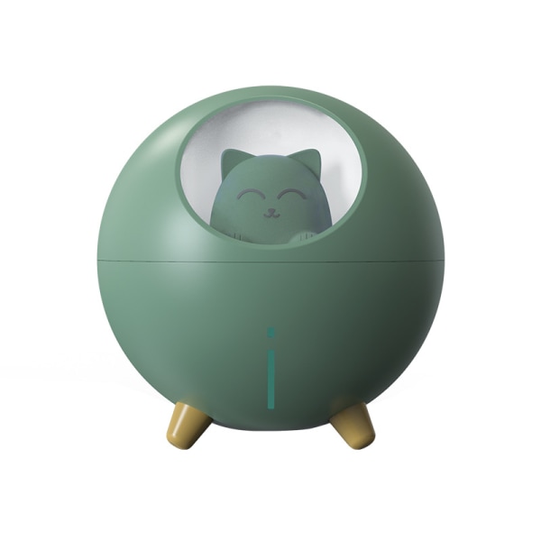 （Hvit）Katt Dyr Multi-Modus Fargerik LED Nattelys Liten Mini Spr