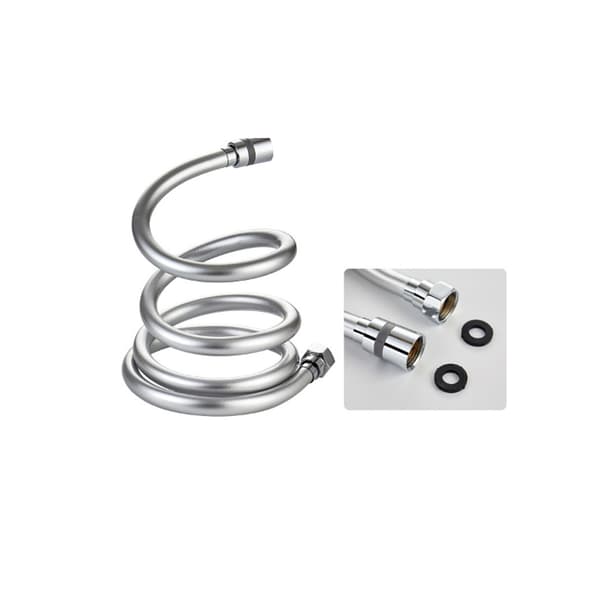 PVC duschslang 15m vattenslang trädgårdsslang, silver