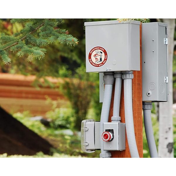 Husk Børn Elektricitet Dræber Dig Sticker Reddy Kilowatt Advarsel Forsigtig Sjove Stickers 3 Pak Dekal til Elektricitet