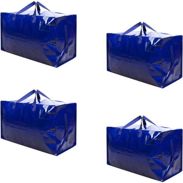 4-pakks Oversized Heavy Duty Oppbevaringsposer for Flytting, Studentbolig