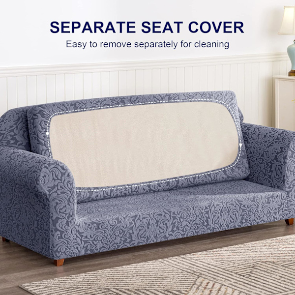 Sofa Betræk Sofa Betræk 2-delt Jacquard Damask Overtræk til 2 C