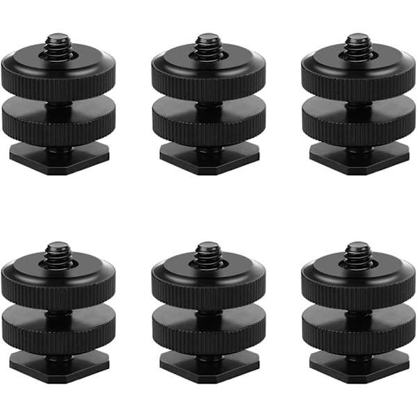 Kamera-Hotskoadapter 6 st Hotsko 1/4 Skruvfäste Adapter Ca