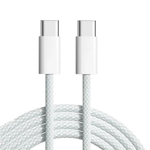 Lämplig för iPhone 15/16-serien datakabel - dubbel Type-C snabbladdnings flätad laddningskabel 2m, A