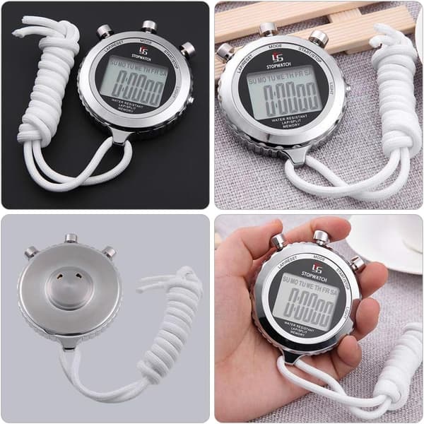 Stoppur, 2 Minnen 1/100 Sekunders Noggrannhet IPX4 Vattentät Timer w
