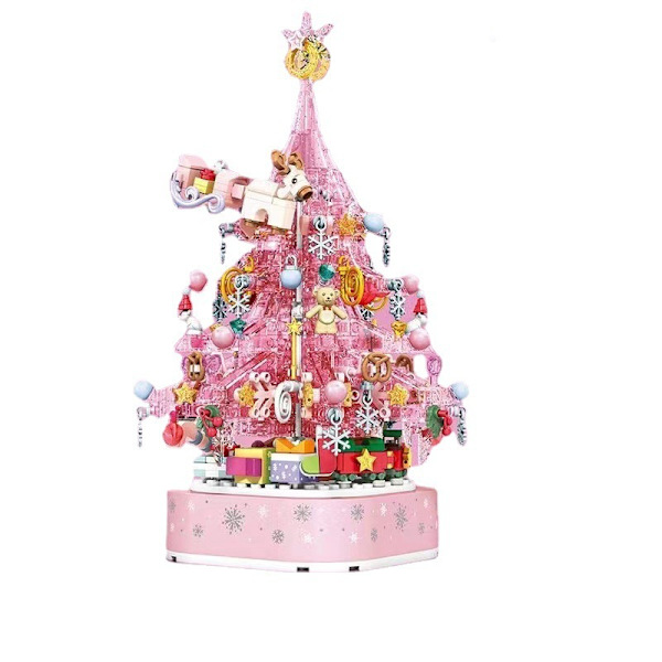 Pink krystal juletræ julelegetøj
