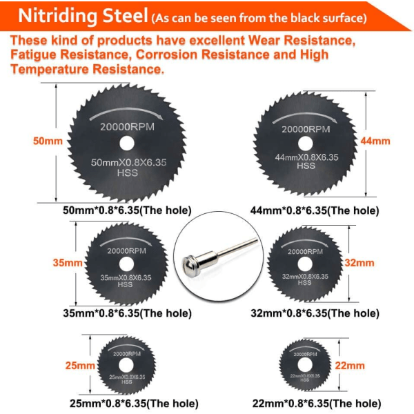 HSS Rotary Tool Saw Blades, (Nitriding Steel) Circular Saw Blade