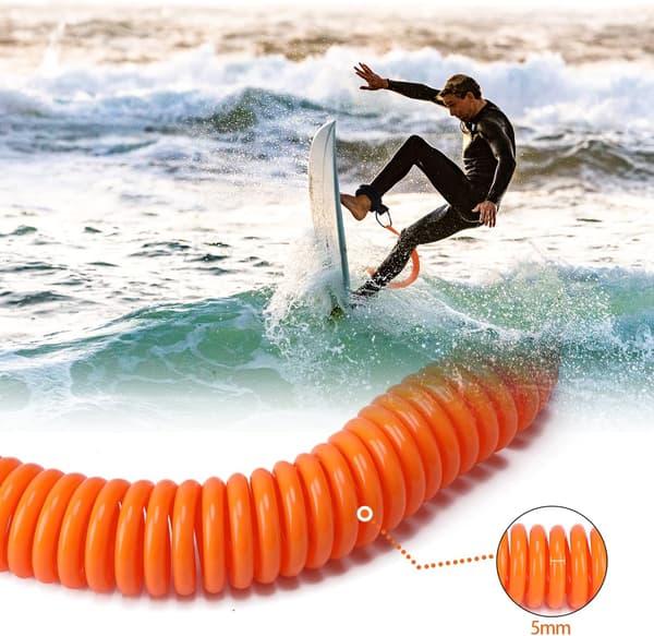 2 stk. Surf Sikkerhedslykke, SUP Surf Leash TPU til Tavle