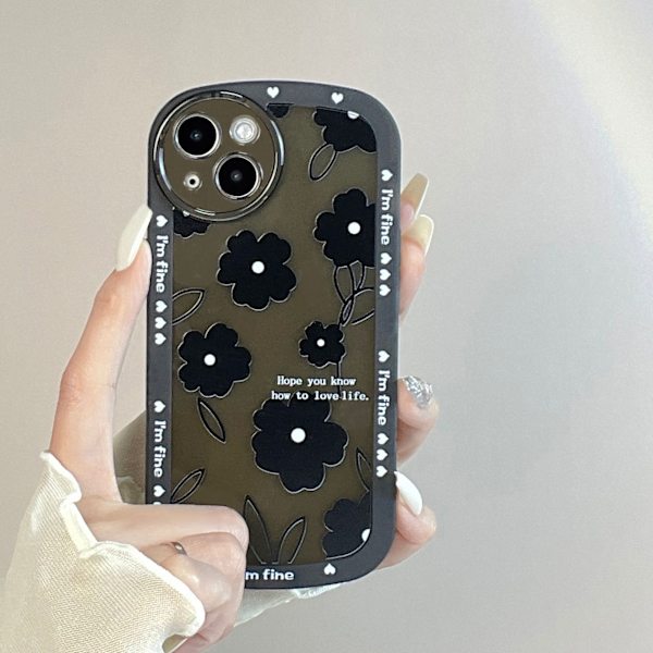 2 stycken premiumfärg för iPhone 13 Pro Max Söt Graffiti Love F