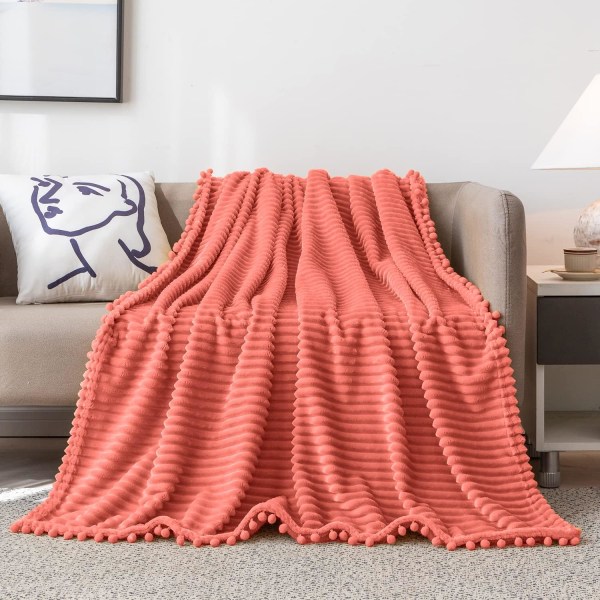 Fleece-peitto Kaksoisvuodekoko – 51x59, Coral – Pehmeä, Plussi, Nukkainen, Fu