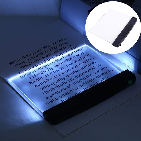 1 Svart Tablettläslampa Natt Sängläsning Transparent L