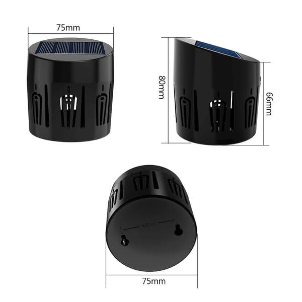 Sæt med 2 Vandtætte Dekorative RGB Solcellelamper til Have, Terrasse