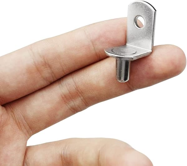 60 stycken hyllstödspinnar i metall, hyllstödspinnar, hyllklämmor