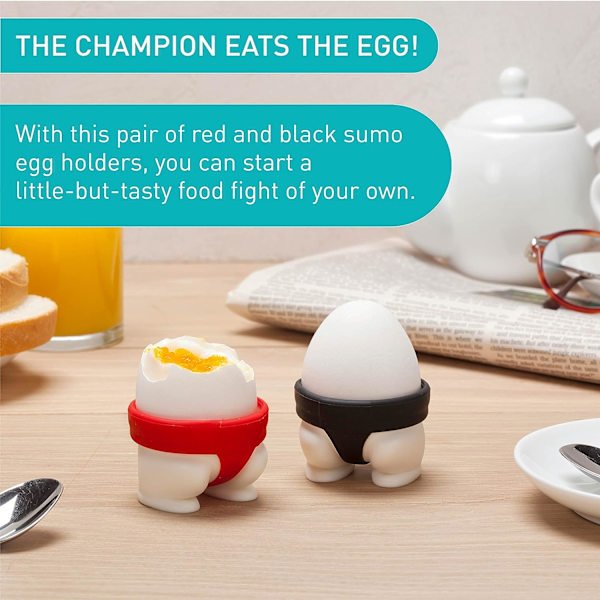 2 Sumoägg - Mjukt eller hårt kokt äggkoppshållare Sumo design kök
