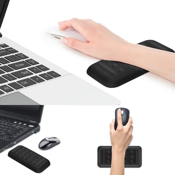 Håndleddstøtte i minneskum, sklisikker ergonomisk musematte