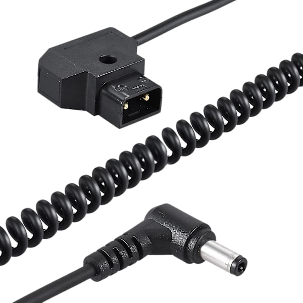 2x lindad 1m/3,28ft D-tap 2pin hane till likström 5,5 X 2,1 mm adapter DXGHC