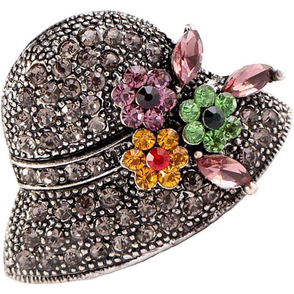 Rhinestone-broscher för kvinnor, hatt smycken, broscher, hållbara