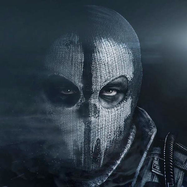 Spök Mask - Balaclava Motorcykel Paintball One Size Färg Svart