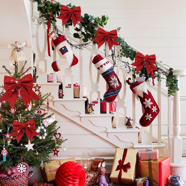 5 stk Glitrende Julebuer, Store Julebuer, Glitrende Bo DXGHC