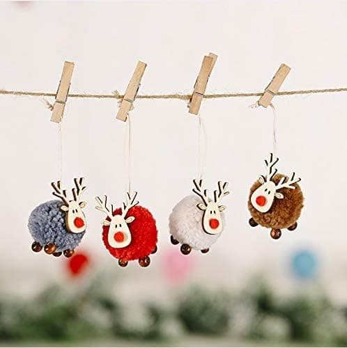 24-pack Jultomte Söta Ullfilt Träälg Gevirhängen