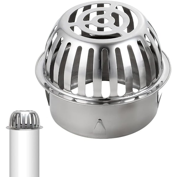 100mm Takrennefilter i 304 Ø Rustfritt Stål - Takrennebeskyttelse