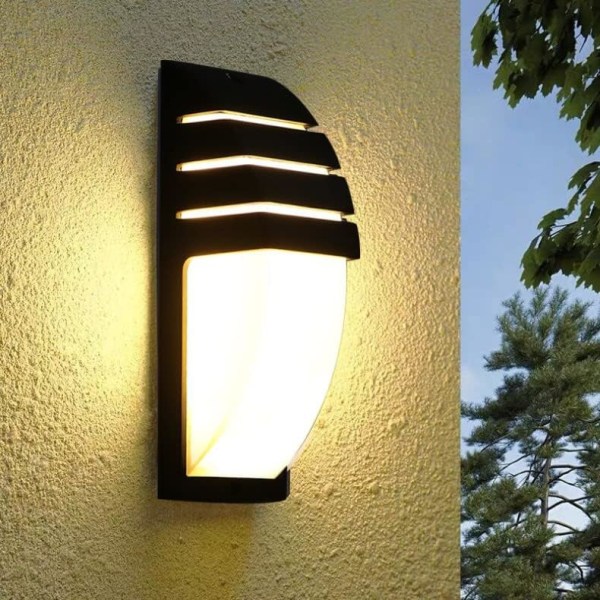 Indendørs/Udendørs væglampe, 12W sort LED væglampe, Justerbar B