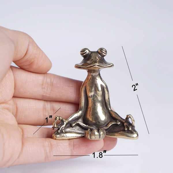 Bronze Meditation Frø Statue Figur Bronze Røgelseholder Frø